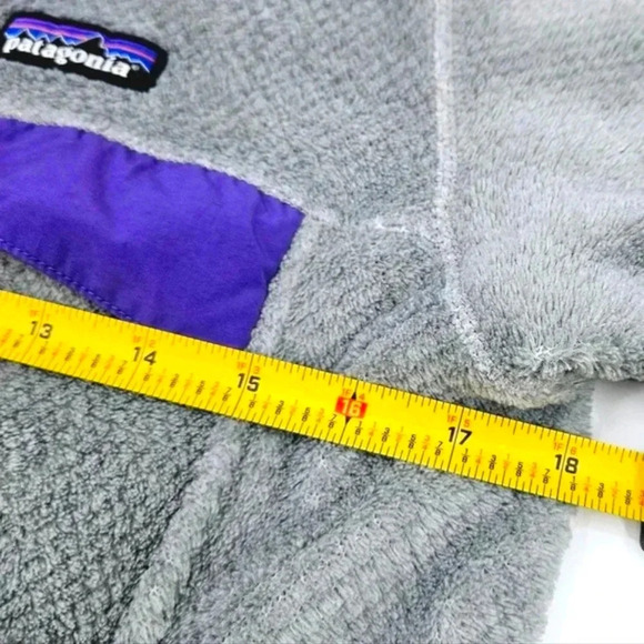 Patagonia Gray Purple Polartec ReTool Snap-T Pullover Fleece Jacket - Picture 7 of 9